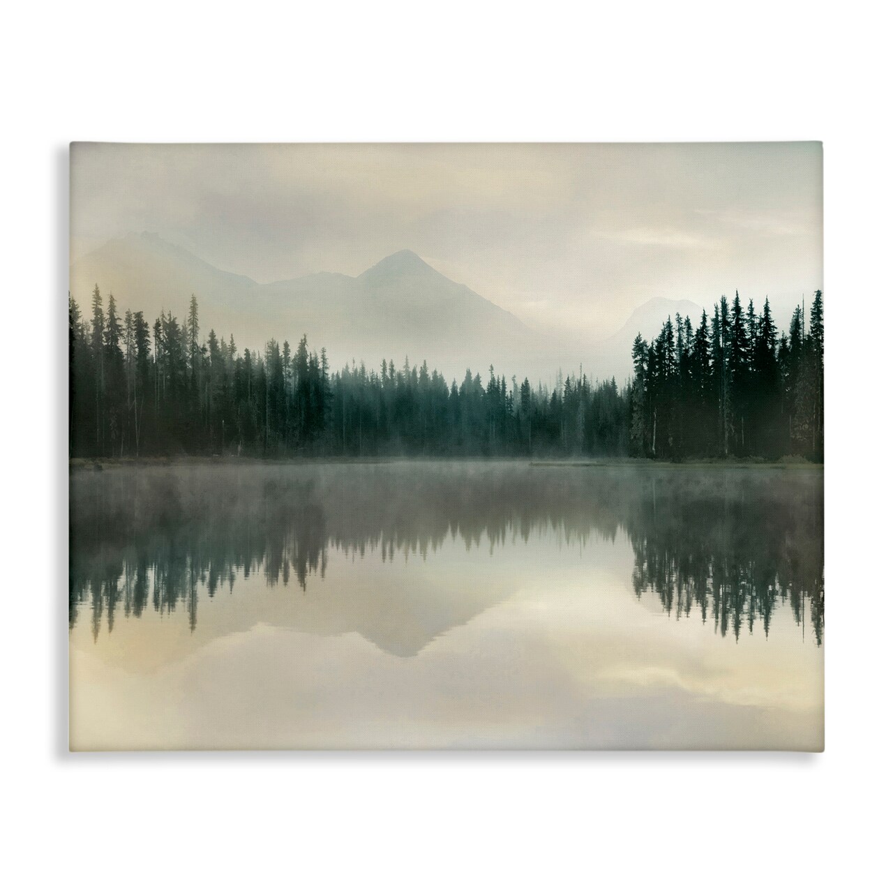 Stupell Industries Foggy Lake Forest Landscape Canvas Wall Art
